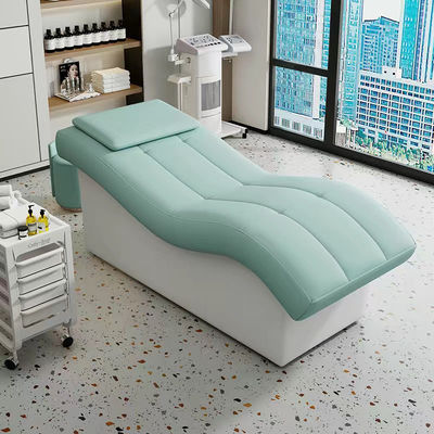 Material personalizable y de cuero Cama de lavado de cabello sencilla para salón de belleza Masaje Spa Cuidado de la salud Fisioterapia OEM / ODM