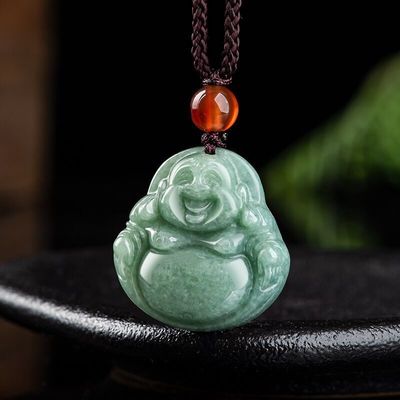 Art colección de alta clase Jade Buda tallado Jadeita Buda colgante para el tema del collar