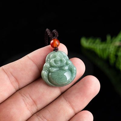 Art colección de alta clase Jade Buda tallado Jadeita Buda colgante para el tema del collar