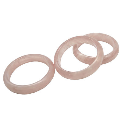 Brazaletes de color rosa de cristal de cuarzo Regalos de boda de forma redonda para mujeres y hombres