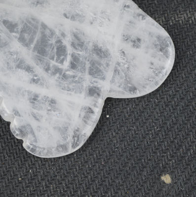 Tabla de raspado de Gua Sha de cuarzo claro para masaje facial cuello cuerpo completo masaje de la piel Función de masaje muscular