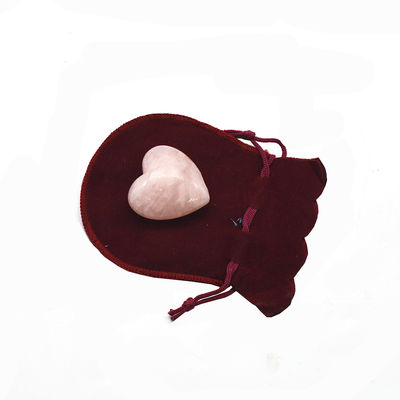 Técnica de piedra en forma de corazón tallado de cuarzo rosa tallado 0,35 kg de piedras preciosas naturales corazones para regalo de boda