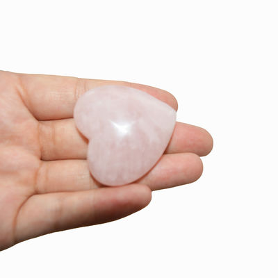 Técnica de piedra en forma de corazón tallado de cuarzo rosa tallado 0,35 kg de piedras preciosas naturales corazones para regalo de boda