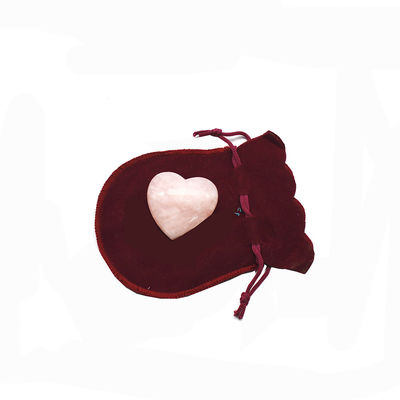 Técnica de piedra en forma de corazón tallado de cuarzo rosa tallado 0,35 kg de piedras preciosas naturales corazones para regalo de boda