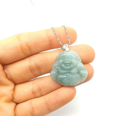 Características regionales Jadeite Jade Pendant Estatua de Buda Collar con estilo tradicional chino