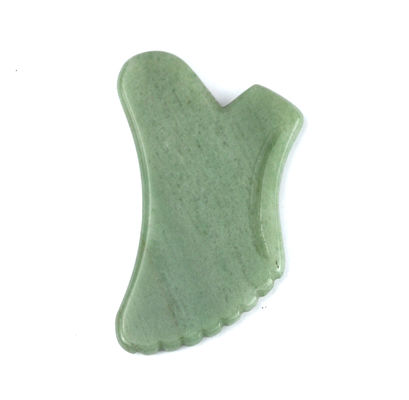 Aventurina verde Guasha Gua Sha Modalidad de herramienta facial No abkgs-038 para un drenaje linfático eficaz y cuidado de la piel