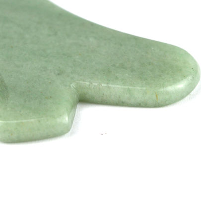 Aventurina verde Guasha Gua Sha Modalidad de herramienta facial No abkgs-038 para un drenaje linfático eficaz y cuidado de la piel