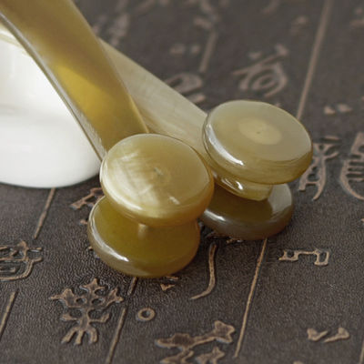 Yak Cuerno Gua Sha Tabla Bull Cuerno Masajista de Cuerpo Roller de Cuidado de la Piel para el área de masaje de cuerpo completo