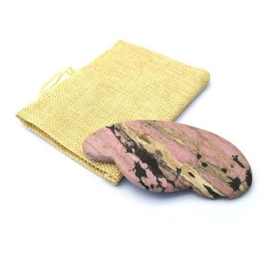 Tabla de masaje de rodonita rosa de jade Guasha multifuncional para la salud y las necesidades personales de salud