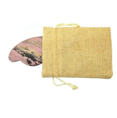 Tabla de masaje de rodonita rosa de jade Guasha multifuncional para la salud y las necesidades personales de salud