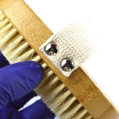 Manilla de madera natural Corazón de jabalí Peinilla exfoliante de bambú Baño de ducha Cepillos de baño Cepillos para secar el cuerpo Cepillos para limpieza profunda