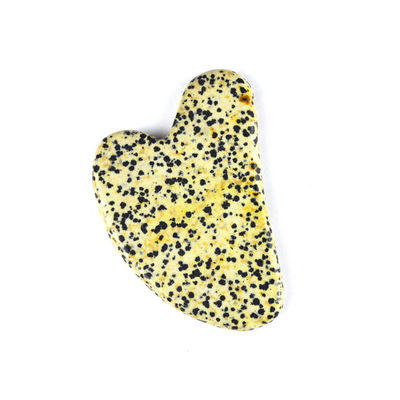 Logotipo personalizado disponible en 2024 Tendencia en forma de corazón Dalmacia Piedra Guasha herramienta de masaje para masaje de salud corporal