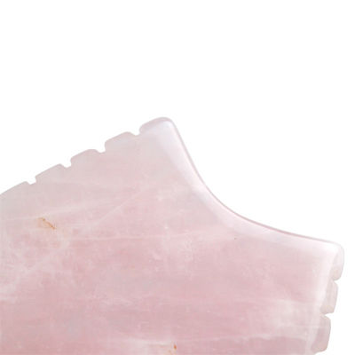 2024 Rose Quartz Gua Sha Herramienta de masaje con dientes de piel cristalina natural de belleza masajista de rostro levantamiento antienvejecimiento logotipo rosa