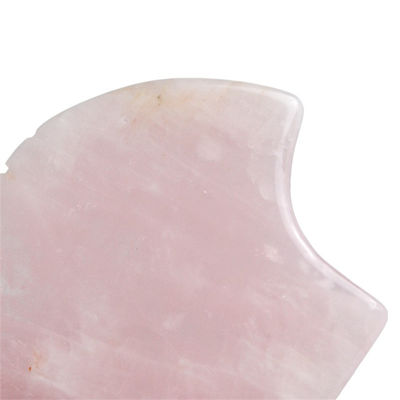 2024 Rose Quartz Gua Sha Herramienta de masaje con dientes de piel cristalina natural de belleza masajista de rostro levantamiento antienvejecimiento logotipo rosa