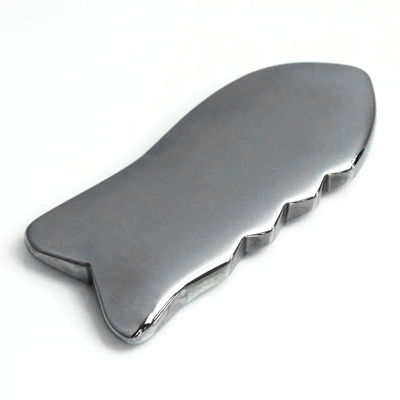 Terahertz Gua Sha herramienta de masaje de raspado con piedra de energía y masaje de punto de acupuntura 91 * 37mm