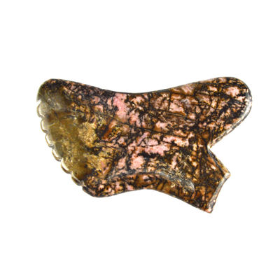 Herramienta Gua-Sha de piedra de rodonita personalizable Masajista facial rosa y negro para alivio del cuello / hombro / espalda / pierna