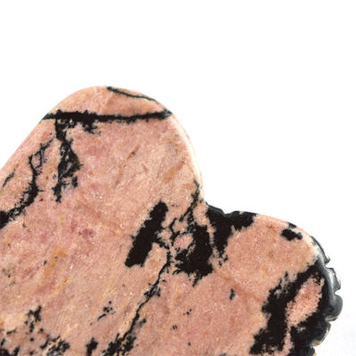 Equipo de masaje corporal Pedra natural de rodonita Gua Sha Tabla de raspado para belleza facial y masaje de tejidos profundos