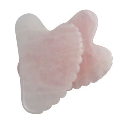 Masajista facial en forma de corazón rosa de cuarzo rosa Gua Sha herramienta de masaje con dientes de piel cristalina masajista de belleza 2024