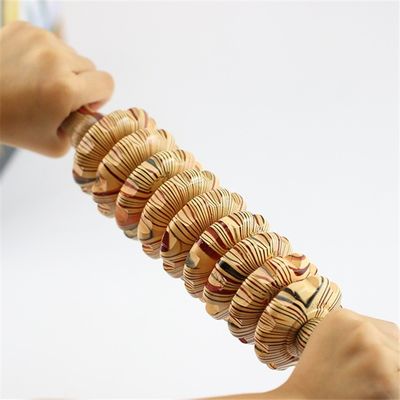 OEM ODM 38*5.5cm Roller de masaje abdominal de madera Roller de masaje corporal de jade
