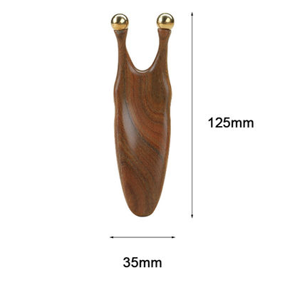 Herramienta de masaje Gua Sha de sándalo de cobre puro para la estimulación de acupuntura facial y ocular