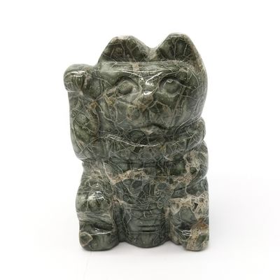 Figura de gato de ágata tallada a mano en estilo Feng Shui para curación y decoración de animales