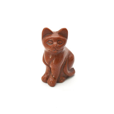 Figura de gato de ágata tallada a mano en estilo Feng Shui para curación y decoración de animales