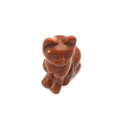 Figura de gato de ágata tallada a mano en estilo Feng Shui para curación y decoración de animales