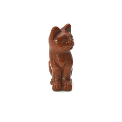 Figura de gato de ágata tallada a mano en estilo Feng Shui para curación y decoración de animales