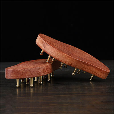 Masajeador de cuerpo para masaje de cuerpo completo mango de madera de rosa de cobre masaje de meridiano masajeador de gua sha