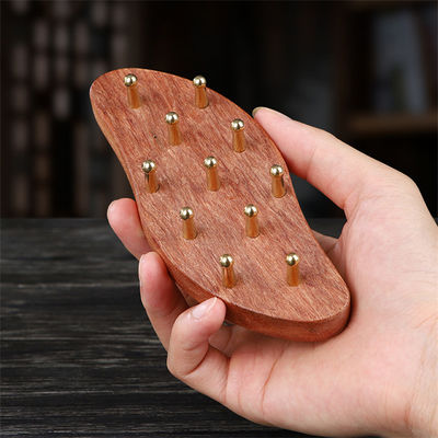Masajeador de cuerpo para masaje de cuerpo completo mango de madera de rosa de cobre masaje de meridiano masajeador de gua sha