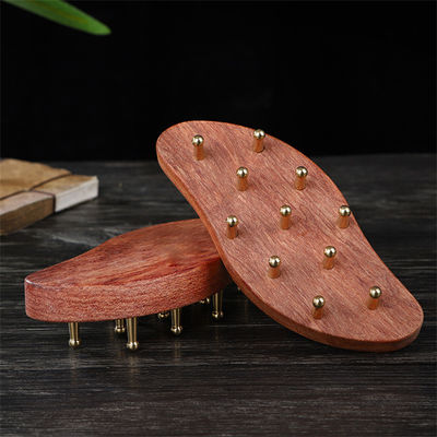 Masajeador de cuerpo para masaje de cuerpo completo mango de madera de rosa de cobre masaje de meridiano masajeador de gua sha
