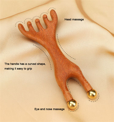 Cuello de la cabeza Meridiano Masajista Cabeza Gua Sha Peinado de masaje para contorno y levantamiento de rasgos faciales