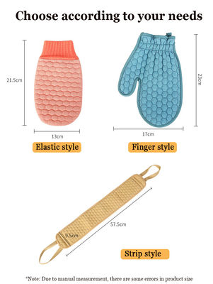 Guantes exfoliantes de limpieza profunda con logotipo personalizado para guantes de cuero muerto y fregado corporal