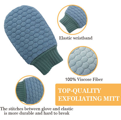 Guantes exfoliantes de limpieza profunda con logotipo personalizado para guantes de cuero muerto y fregado corporal