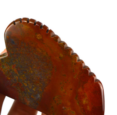 Función de masaje muscular 2024 Mookaite Rojo Natural Caliente Jaspe Gua Sha Masajista Logotipo personalizado Cuidado de la piel Antienvejecimiento Curación Piedra Raspado Herramientas de masaje