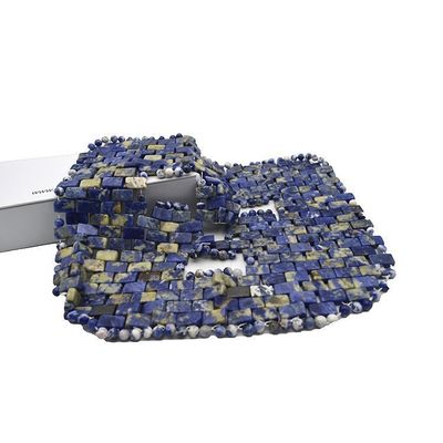 Máscara facial de piedra azul natural de rodaje de jade de amatista Antienvejecimiento Terapia con calor o frío Herramienta para el cuidado de la piel facial