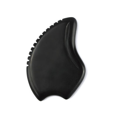 Disponible en forma de corazón Gua Sha herramienta de masaje hecha de piedra natural Bian Negro para la meditación relajante Spa
