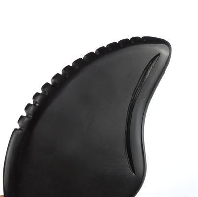 Disponible en forma de corazón Gua Sha herramienta de masaje hecha de piedra natural Bian Negro para la meditación relajante Spa