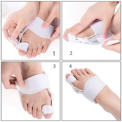 TPR Adulto Limpiador de Pies Grandes Corrección de Bunion Día/Noche Niños Limpiador de Dedos del Pulgar Para Zapatos