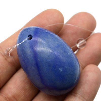 Huevos de masaje Yoni Aventurine Azul Estilo de arte popular para mujeres Conjunto de refuerzo de Kegel