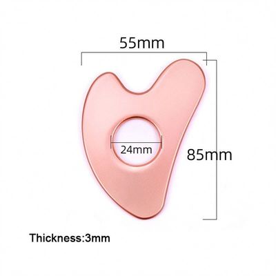 Acero inoxidable en forma de corazón Cuadro hueco Gua Sha Metal Herramienta de belleza facial para el área de masaje de cuerpo completo y OEM / ODM