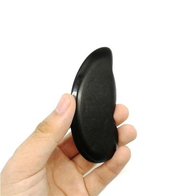 Masaje facial y raspado corporal 9.5*5*0.5 con piedra negra de obsidiana gua sha