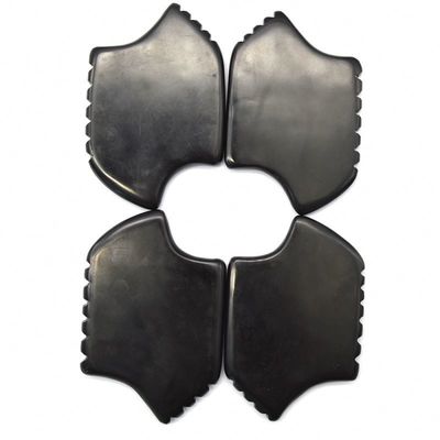 Piedra Bian Negro Gua Sha raspado Masajista Conjunto de herramientas para el cuerpo natural y el rendimiento