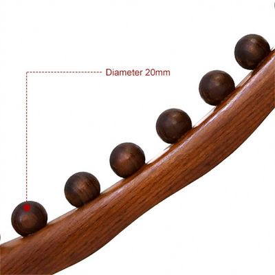 400 g/pc Carbonizado madera de haya cuerpo Meridiano de dragado bastón de masaje de madera Gua Sha raspado herramienta de masaje