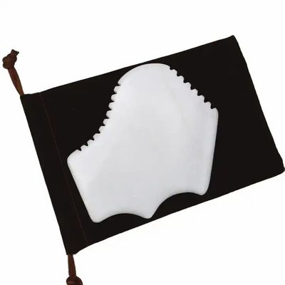 Jade Blanco Natural Gua Sha Tabla para Masajeador Facial y Propriedades de Diseño de la Terapia de raspado
