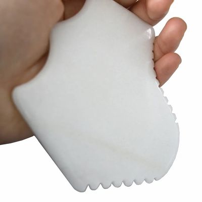 Jade Blanco Natural Gua Sha Tabla para Masajeador Facial y Propriedades de Diseño de la Terapia de raspado