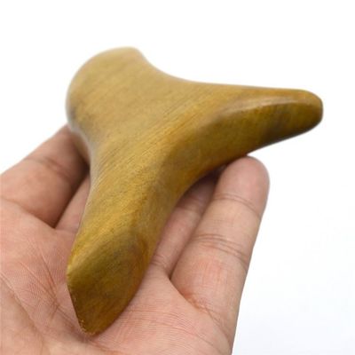 Propiedades Masajista Triángulo de madera natural Gua Sha Herramientas para masaje de pies Equipo de belleza de autoservicio