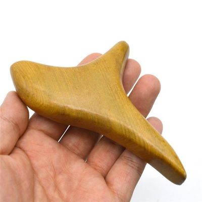 Propiedades Masajista Triángulo de madera natural Gua Sha Herramientas para masaje de pies Equipo de belleza de autoservicio