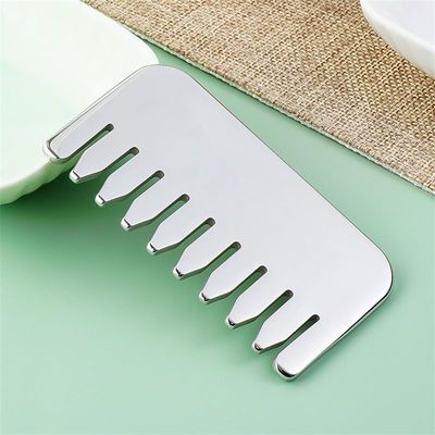 Masaje corporal y relajación del cuero cabelludo 304 acero inoxidable Gua Sha peine relajación del cuero cabelludo y crecimiento del cabello cabeza Gua Sha herramienta de masaje