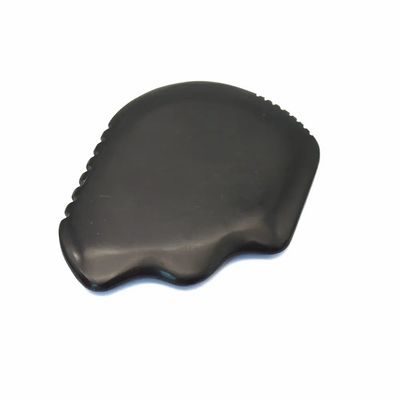 Masajista de estilo chino 2024 Piedra Bian Negro Facial Jade Guasha Gua Sha Escribido Herramienta de masaje para acupuntura SPA